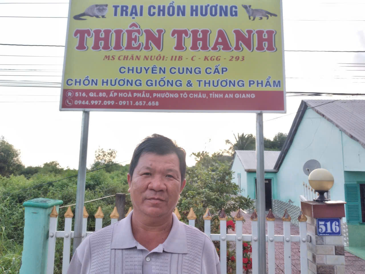 Trang trại chồn hương giống Thiên Thanh - cơ sở chăn nuôi hiện đại